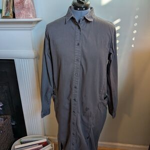 United By Blue Charcoal Button-Up Shirt Dress